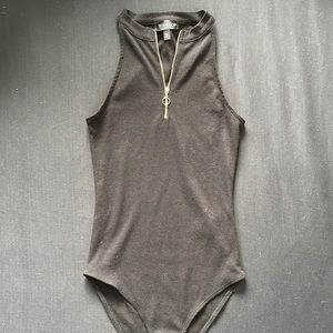 Top Shop Zip-Up Bodysuit